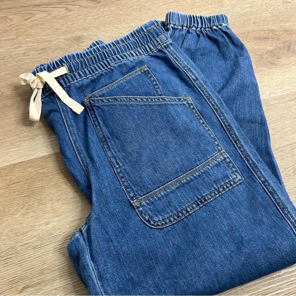 Sundance 100% Cotton Nyla Denim Utility Style Baggy Drawstring Jogger Pant